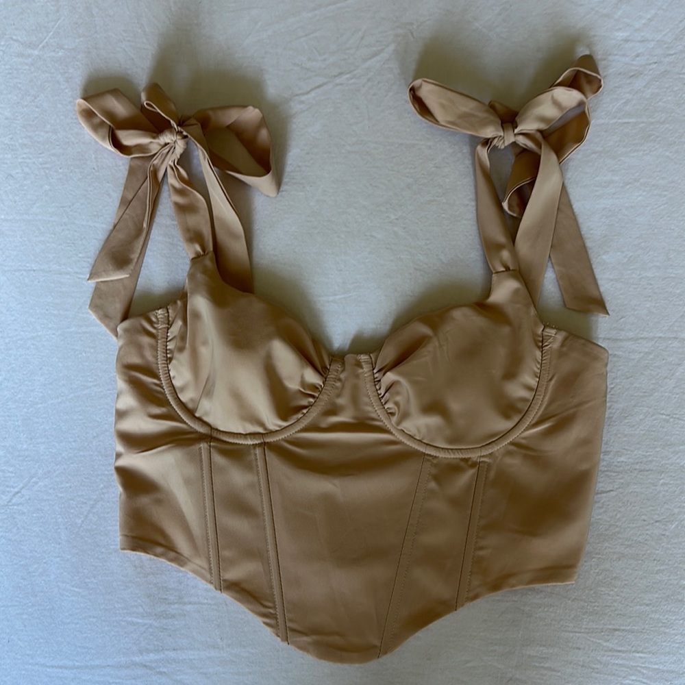 Tie Shoulder Corset Top